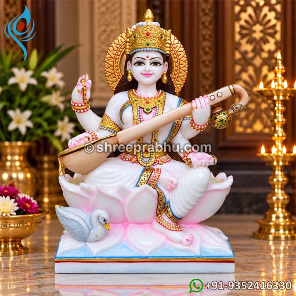 Marble idol of saraswati