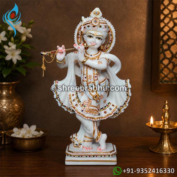 Marble krishna murti