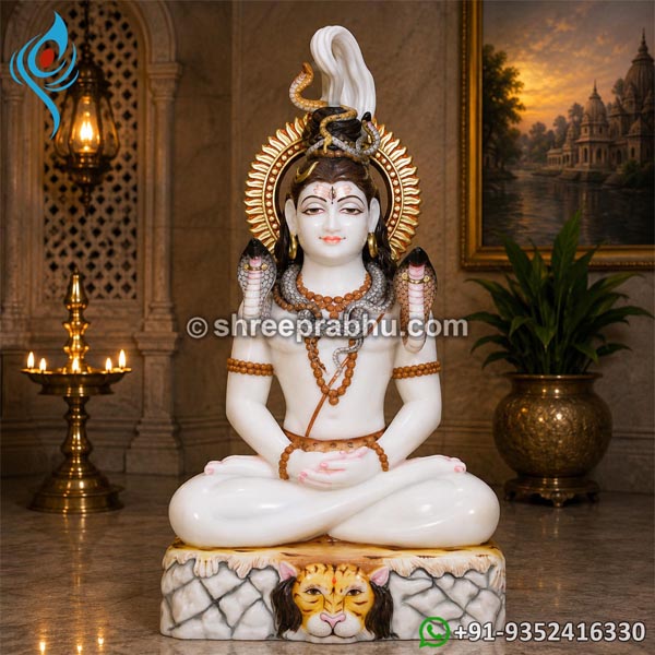 Marble lord shiva statue