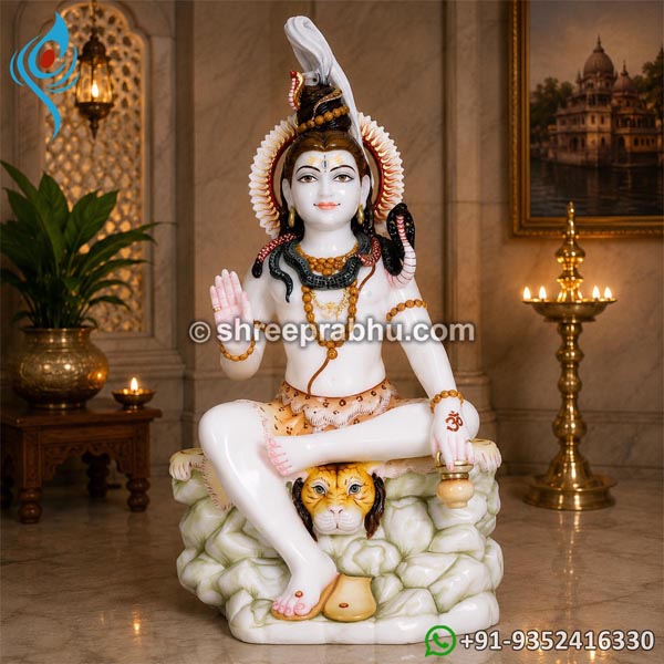 Marble mahadev statue