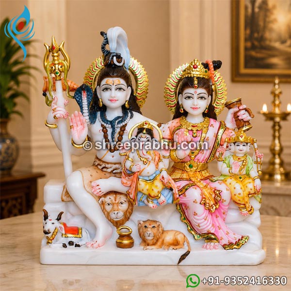 Marble murti shiv parivar