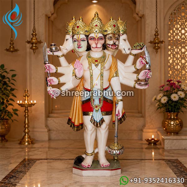 Marble panchmukhi hanuman murti