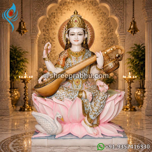Marble saraswati murti