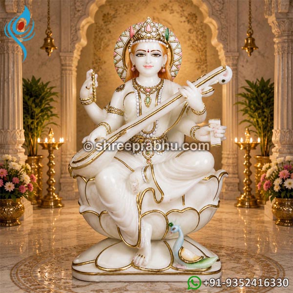 Marble saraswati statue online