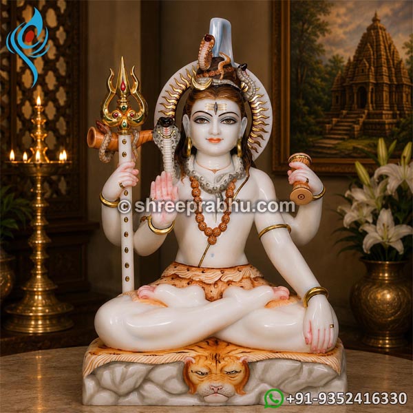 Marble shiv murti