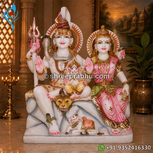 Marble shiv parivar statue