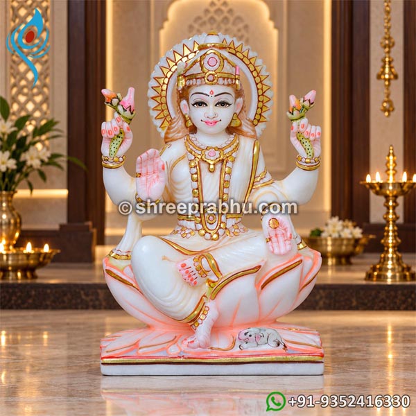 Marble small Laxmi Mata Idol