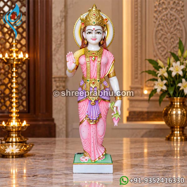 Marble standing lakshmi Idol