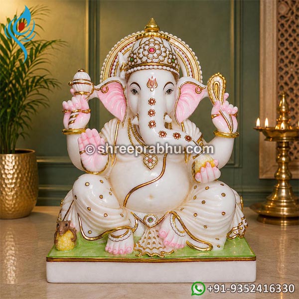 Marble stone ganesha idol