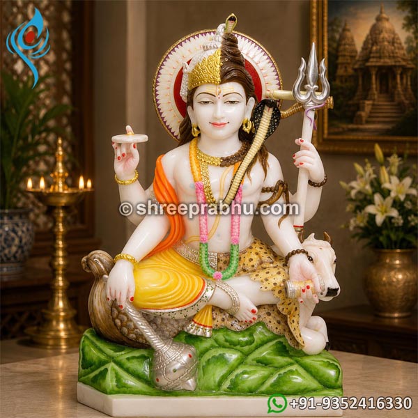 Marble vishnu Shiva combined murti