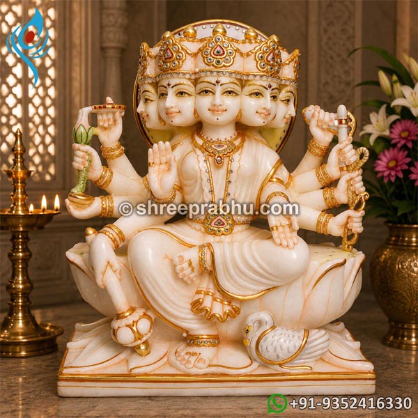 Panchmukhi Marble gayatri mata idols