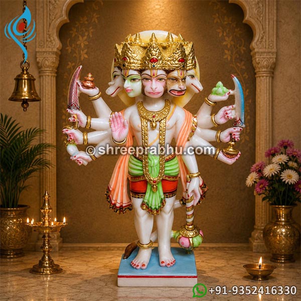 Panchmukhi hanuman marble statue