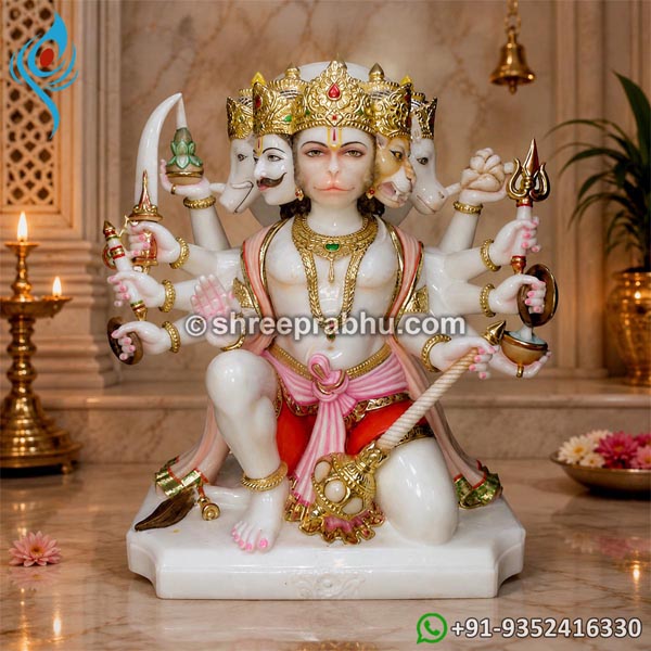 Panchmukhi hanuman murti marble