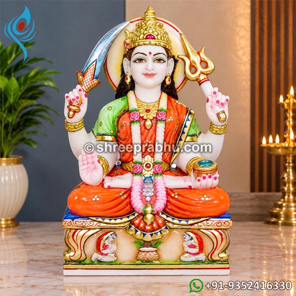 Pure White Marble Santoshi Mata Moorti