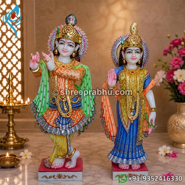 Radha krishna idol marble