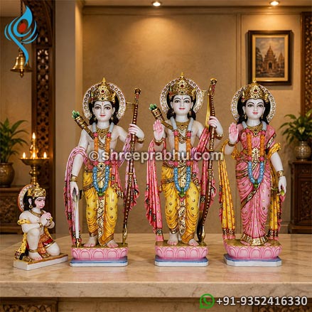 Ram darbar marble moorti 