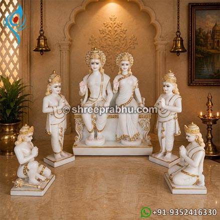 Ram parivar marble statue
