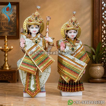 Ram sita marble murti