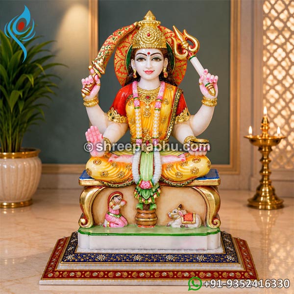 Santoshi Mata Marble Sculpture
