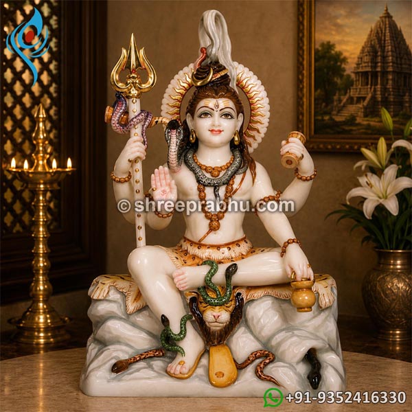 Shiv ji marble murti
