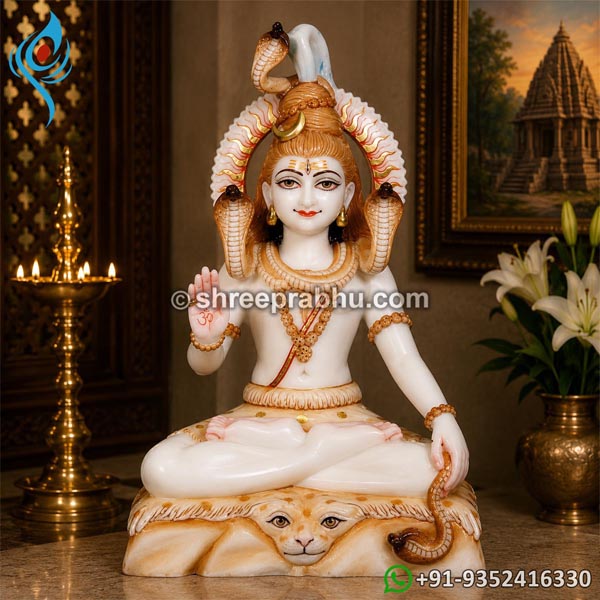 Shiv ji marble statue