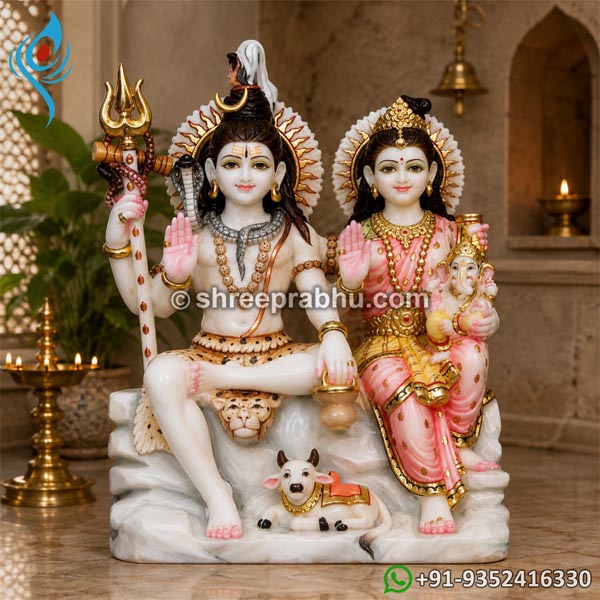 Shiv parivar marble murti