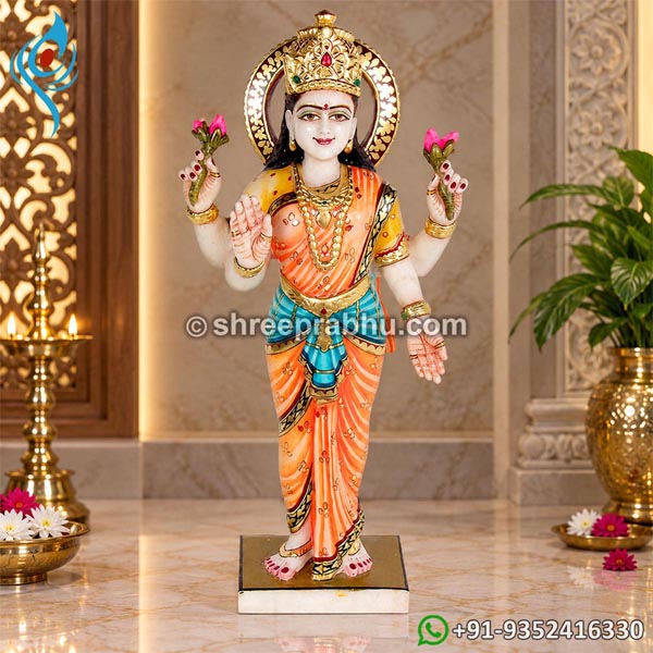 Standing Laxmi Marble Statue