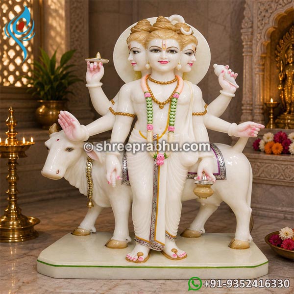 White Marble Dattatreya Moorti Manufacturer