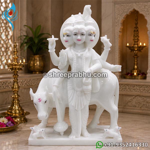 White Marble Dattatreya Murti
