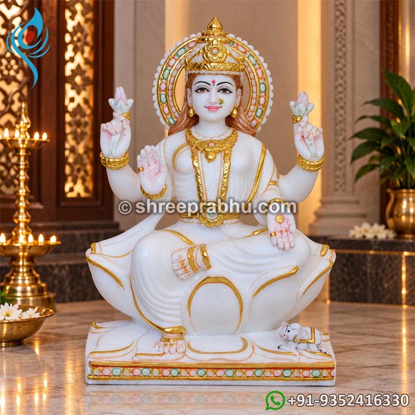 White Marble Laxmi Murti