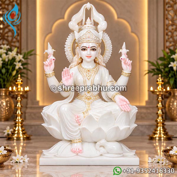 White Marble Laxmi Statues