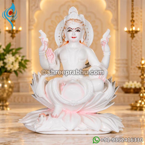 White Marble Statue Of Laxmi Ji