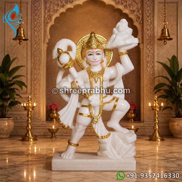 White hanuman ji murti