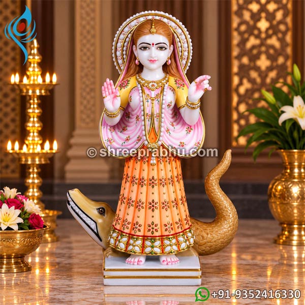 White marble Khodiyar Mata idol