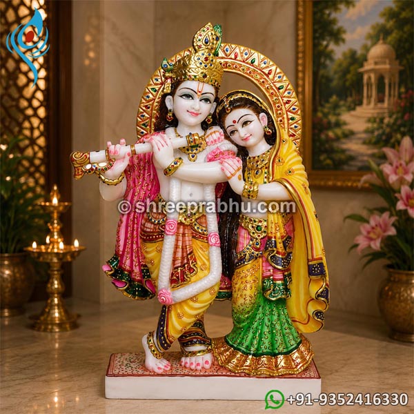 jugal radha krishna marble murti