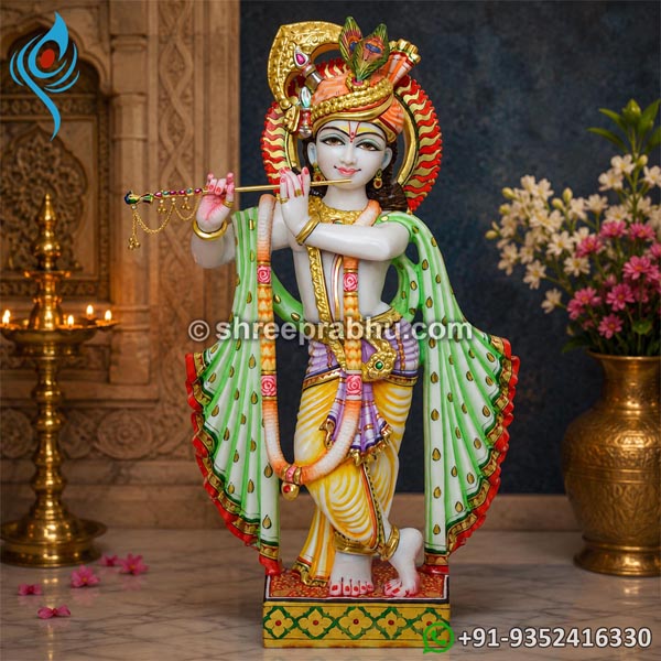 krishna marble moorti
