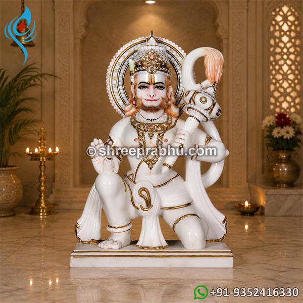 lord hanuman marble statue