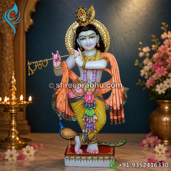 marble krishna statue