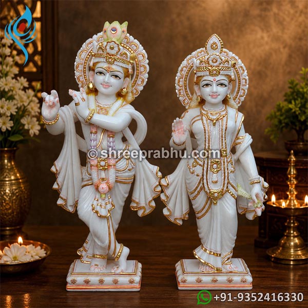 marble radha krishna idol
