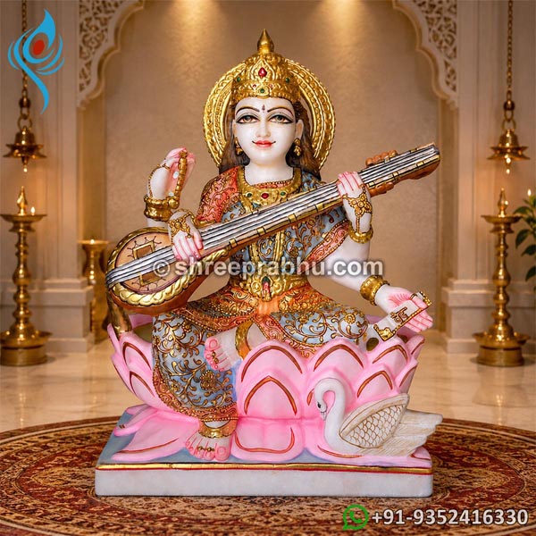 marble saraswati statue