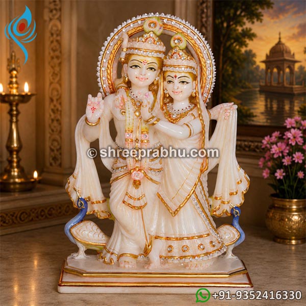 radha krishna murti white
