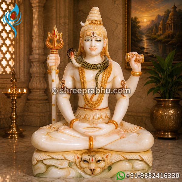 shiv ji marble murti