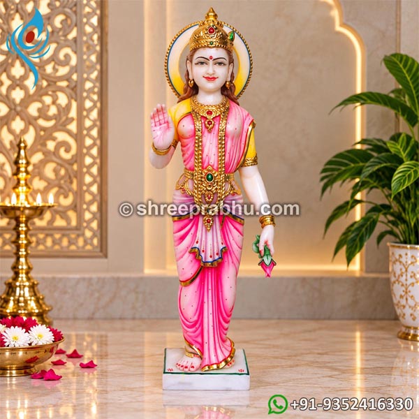 standing Laxmi Marble Moorti