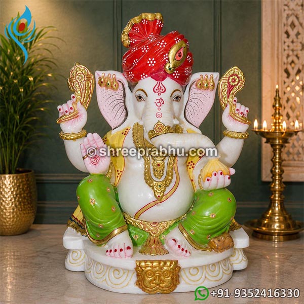 white colour ganesh murti