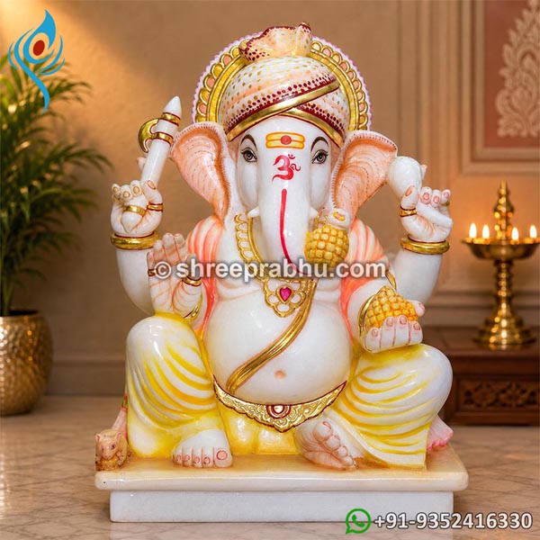 white marble ganpati