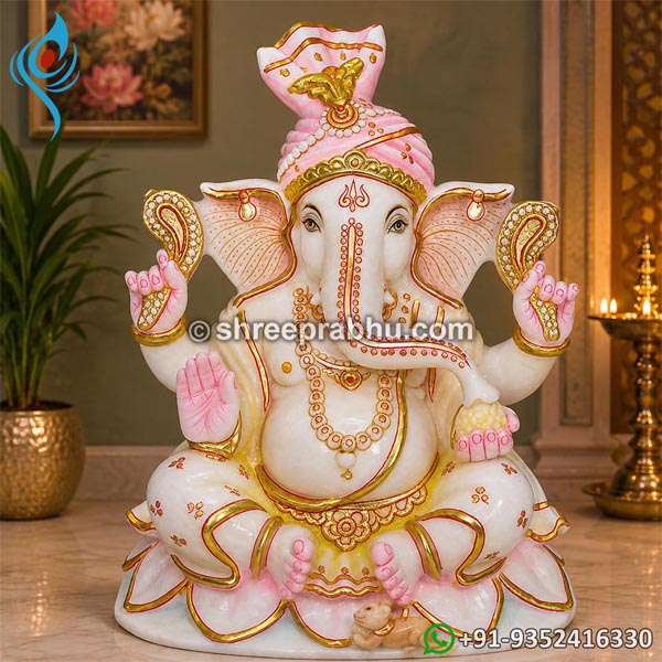 white vinayagar statue